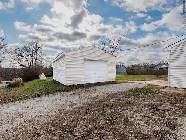 5108 S Gem Dr, High Ridge, MO 63049 - detached garage with driveway