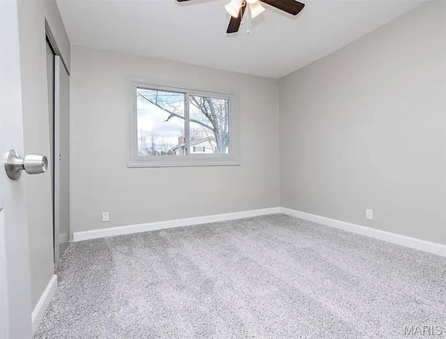 5108 S Gem Dr, High Ridge, MO 63049 - carpeted empty room featuring ceiling fan and baseboards