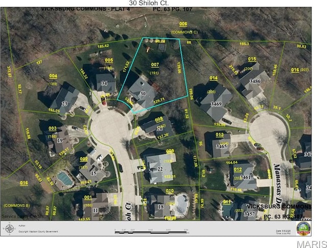 30 Shiloh Ct, Edwardsville, IL 62025 - aerial view of property's location