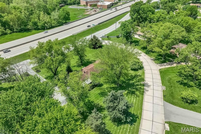 bird's eye view of a major roadway