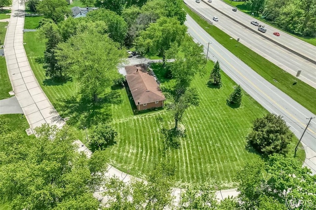 drone / aerial view of a highway