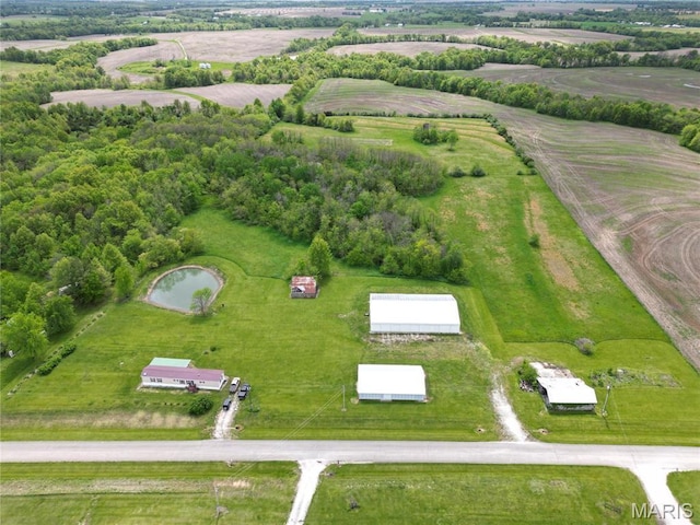 aerial overview of property's location with rural landscape