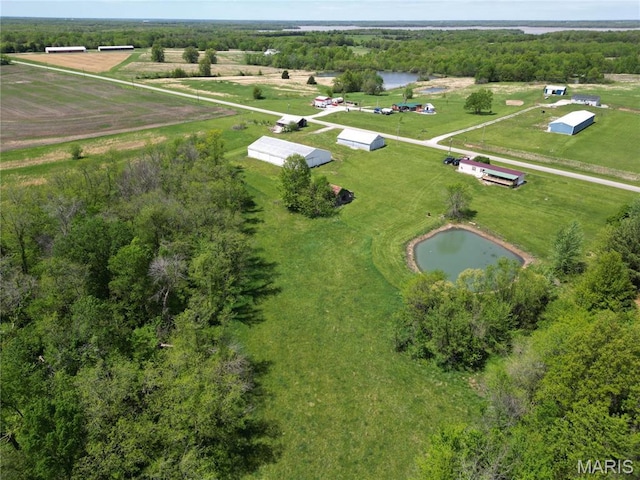 view of rural area featuring a large body of water