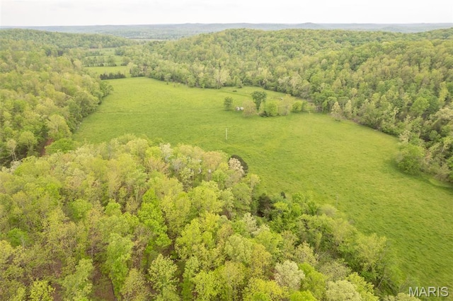 bird's eye view of a heavily wooded area