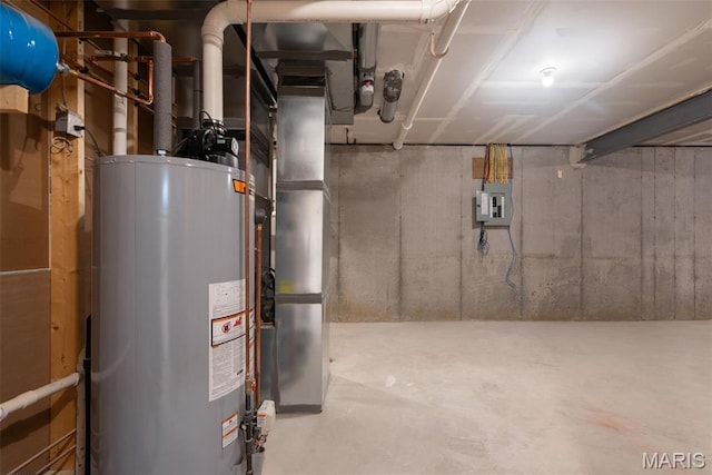 601 Foote Ave, Webster Groves, MO 63119 - utility room featuring water heater and electric panel