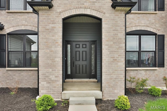 112 Westhaven View Dr, Wentzville, MO 63385 - doorway to property with brick siding
