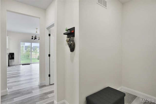 112 Westhaven View Dr, Wentzville, MO 63385 - hall with light wood-style floors and baseboards