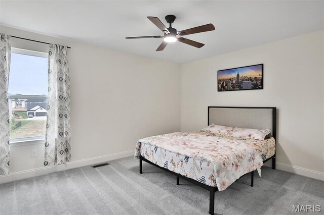 112 Westhaven View Dr, Wentzville, MO 63385 - bedroom featuring baseboards, carpet, and ceiling fan