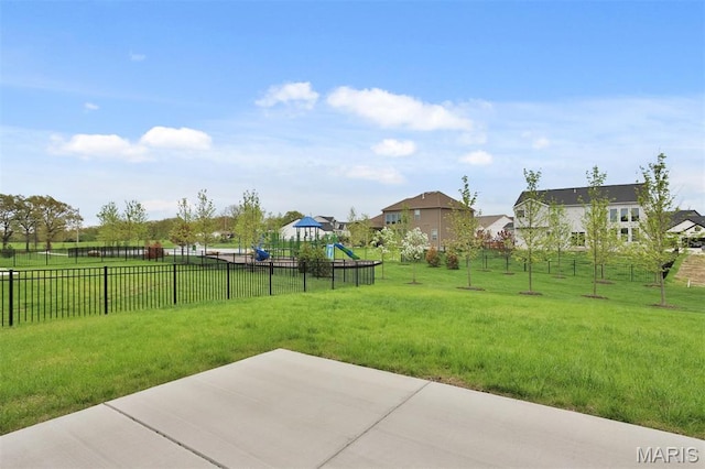 112 Westhaven View Dr, Wentzville, MO 63385 - view of yard featuring a playground, a patio, and a residential view