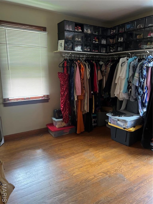 7401 Pleaseway Dr, Saint Louis, MO 63136 - spacious closet with hardwood / wood-style floors