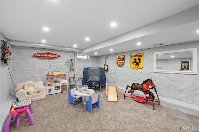 2005 Arsenal St, Saint Louis, MO 63118 - rec room with recessed lighting and carpet