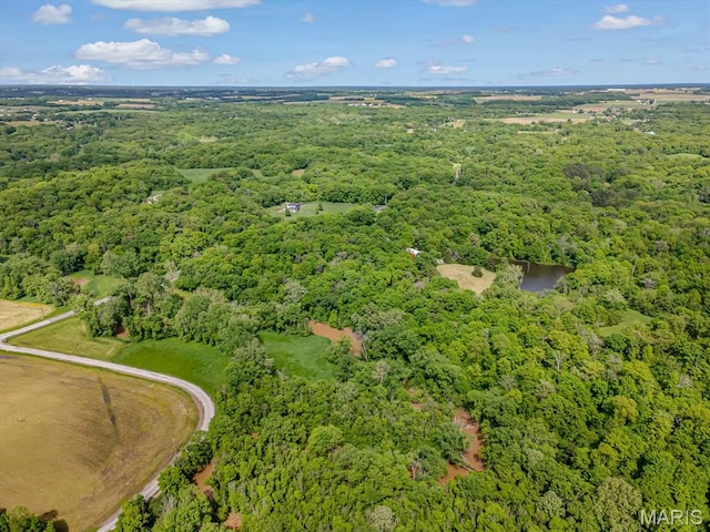 aerial overview of property's location featuring a forest