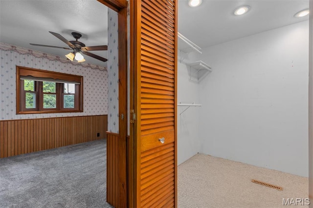 418 E Maple St, Gillespie, IL 62033 - spacious closet featuring carpet and a ceiling fan