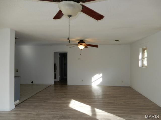 201 Quapaw, Steele, MO 63877 - spare room with a ceiling fan and light wood-style flooring