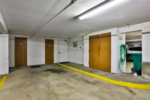 view of parking garage