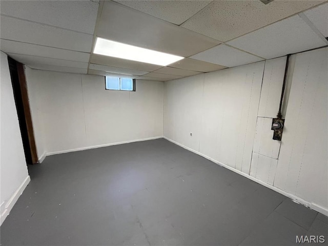 1237 Coal Bank Ct, Saint Louis, MO 63138 - basement with a drop ceiling and baseboards
