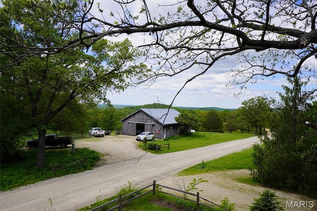 view of dirt / gravel road