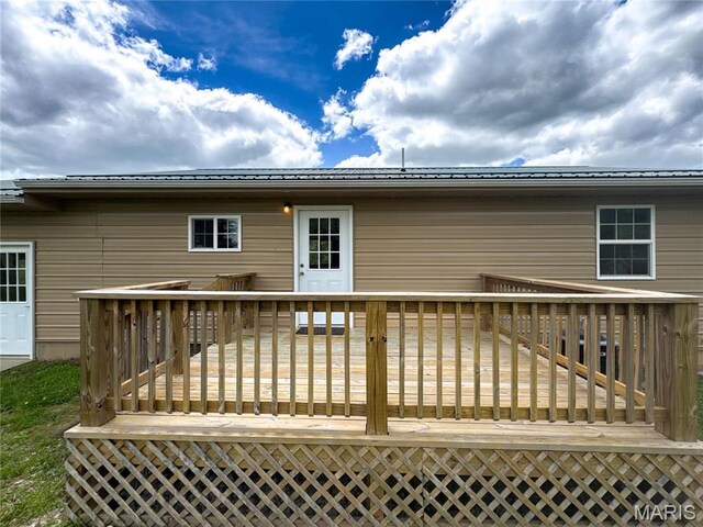 10268 Sunlight Rd, Belgrade, MO 63622 - view of wooden deck