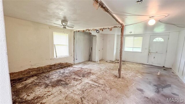 10268 Sunlight Rd, Belgrade, MO 63622 - foyer featuring ceiling fan and healthy amount of natural light