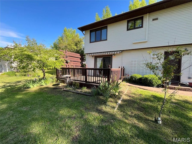 152 Burchwood Dr, St James, MO 65559 - rear view of house featuring a yard and a deck
