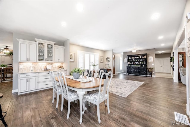 9 Shellie Ct, Fairview Heights, IL 62208 - dining space with dark wood-type flooring and recessed lighting