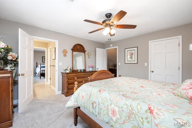 9 Shellie Ct, Fairview Heights, IL 62208 - carpeted bedroom with a ceiling fan