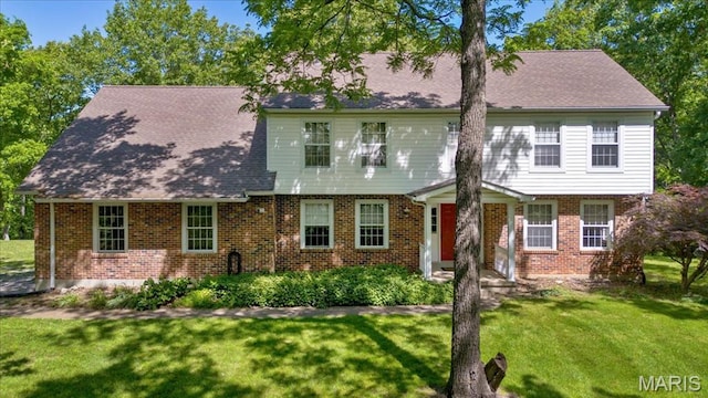 3743 Rock Creek Valley Rd, High Ridge, MO 63049 - colonial house with brick siding and a front lawn