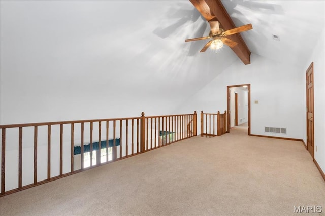 3743 Rock Creek Valley Rd, High Ridge, MO 63049 - bonus room featuring ceiling fan, carpet, and baseboards