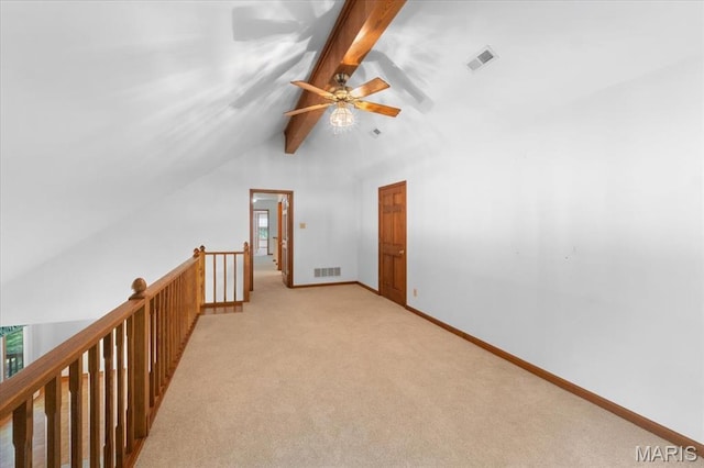 3743 Rock Creek Valley Rd, High Ridge, MO 63049 - spare room with light carpet, a ceiling fan, and baseboards