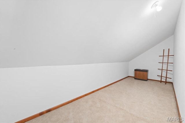 3743 Rock Creek Valley Rd, High Ridge, MO 63049 - bonus room featuring lofted ceiling, light colored carpet, and baseboards