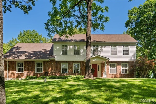 3743 Rock Creek Valley Rd, High Ridge, MO 63049 - view of front facade with a front lawn and brick siding