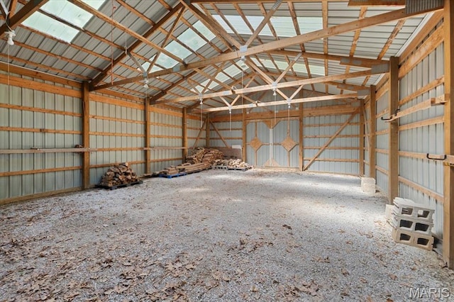 3743 Rock Creek Valley Rd, High Ridge, MO 63049 - garage with metal wall