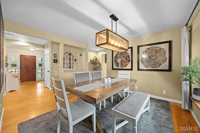 350 Barnett Dr, Edwardsville, IL 62025 - dining space featuring wood finished floors and baseboards