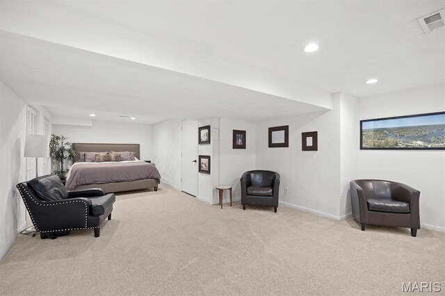 350 Barnett Dr, Edwardsville, IL 62025 - bedroom featuring carpet, recessed lighting, and baseboards