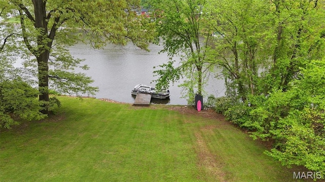 350 Barnett Dr, Edwardsville, IL 62025 - view of yard featuring a water view