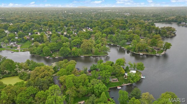 350 Barnett Dr, Edwardsville, IL 62025 - drone / aerial view of a nearby body of water and a forest