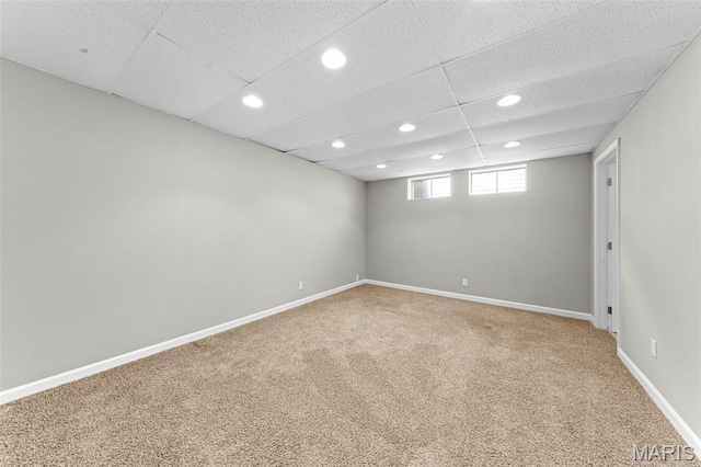 2713 Chapel View Dr, Florissant, MO 63031 - empty room with carpet, recessed lighting, and baseboards