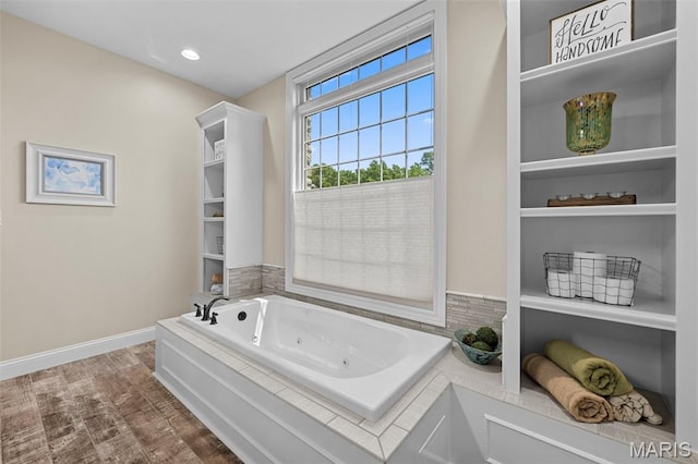 111 Foristell Ridge Ct, Foristell, MO 63348 - full bath with a tub with jets, baseboards, and recessed lighting