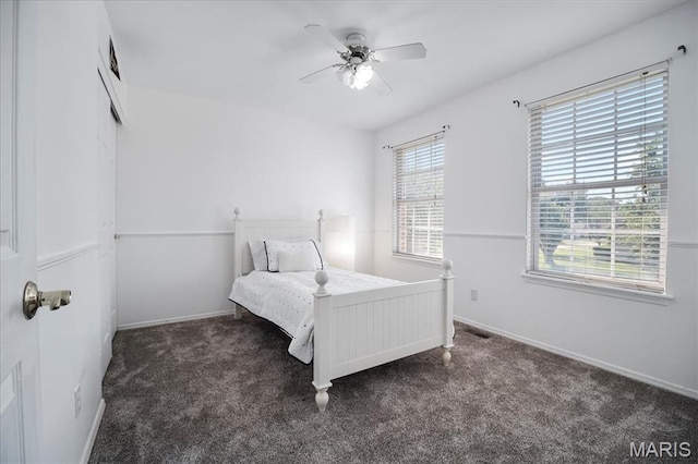 300 Wildberry Ln, Saint Charles, MO 63304 - carpeted bedroom featuring baseboards and ceiling fan
