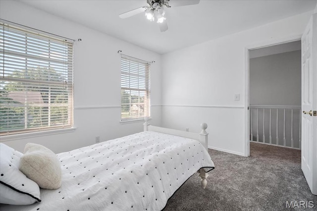 300 Wildberry Ln, Saint Charles, MO 63304 - bedroom with carpet floors and ceiling fan