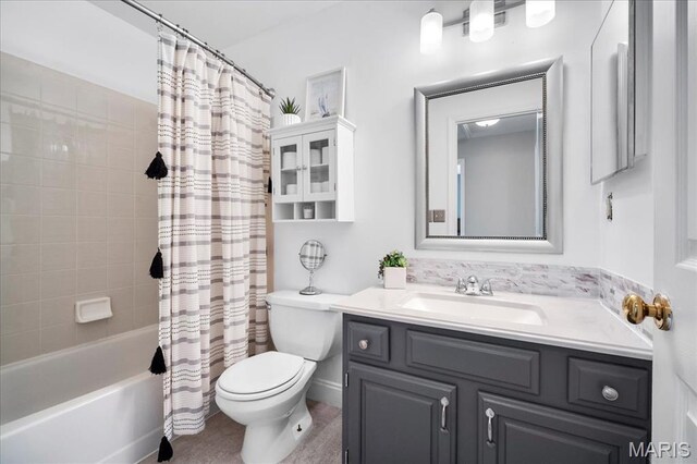 300 Wildberry Ln, Saint Charles, MO 63304 - bathroom featuring vanity and shower / bathtub combination with curtain