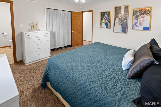511 E Wilson St, Beckemeyer, IL 62219 - carpeted bedroom with a closet