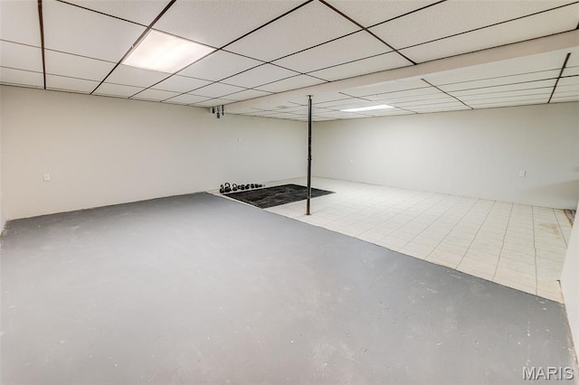 511 E Wilson St, Beckemeyer, IL 62219 - finished basement featuring a drop ceiling