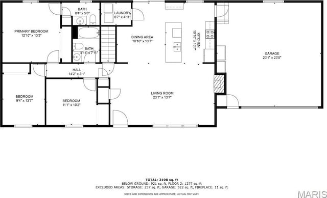 511 E Wilson St, Beckemeyer, IL 62219 - property floor plan