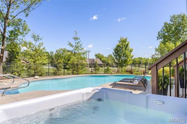5316 Enchanted Ct, Weldon Spring, MO 63304 - view of swimming pool with a hot tub