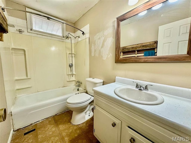 860 Chouteau Ave, Godfrey, IL 62035 - bathroom featuring vanity, toilet, and shower / washtub combination