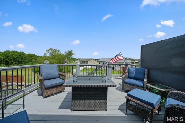 deck with outdoor lounge area