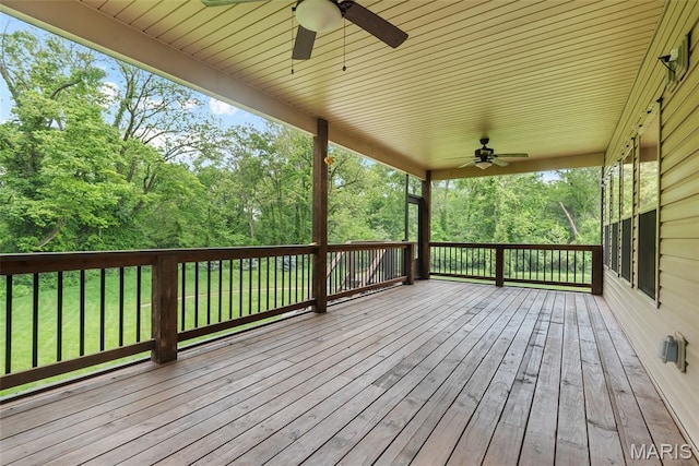 1419 Crimson King Way, Troy, IL 62294 - deck with a ceiling fan