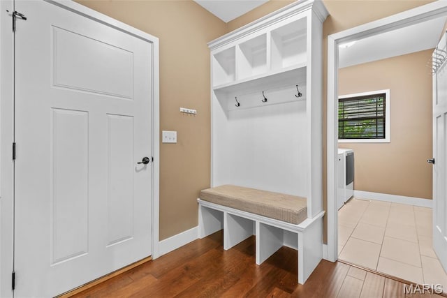 1419 Crimson King Way, Troy, IL 62294 - mudroom with baseboards and wood finished floors