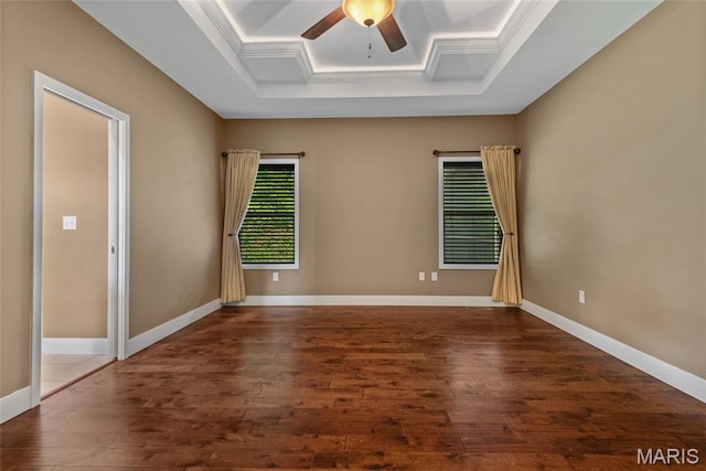 1419 Crimson King Way, Troy, IL 62294 - empty room featuring a ceiling fan, wood finished floors, and baseboards